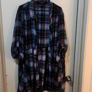Torrid Plaid Shirtlike Kimono Size 5